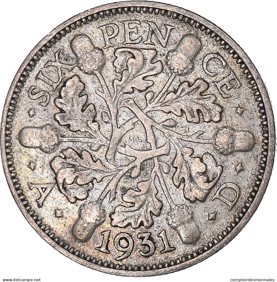 Monnaie, Grande-Bretagne, 6 Pence, 1931 - H. 6 Pence