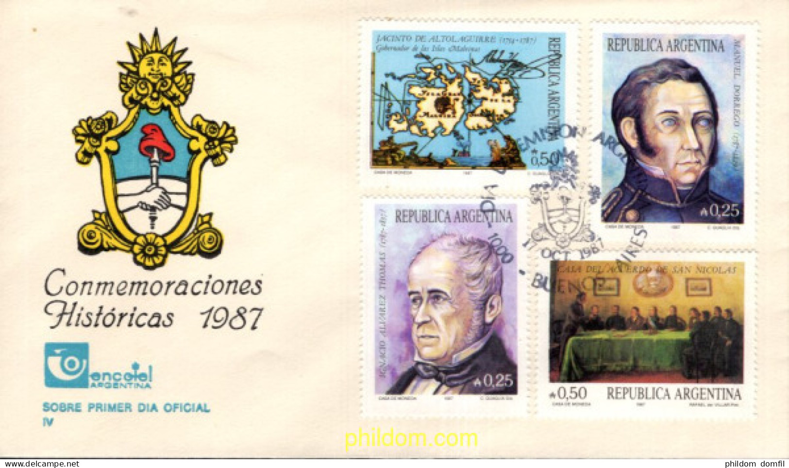 715451 MNH ARGENTINA 1987 ANIVERSARIOS HISTORICOS - Neufs