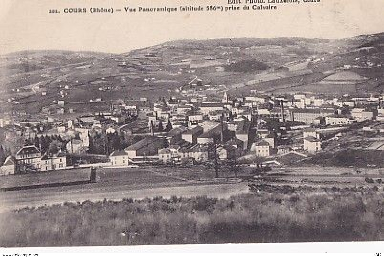 COURS          VUE PANORAMIQUE. PRISE DU CALVAIRE - Cours-la-Ville