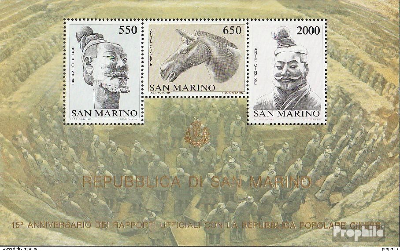 San Marino Block10 (kompl. Ausg.) Postfrisch 1986 Chinesische Kunst - Neufs