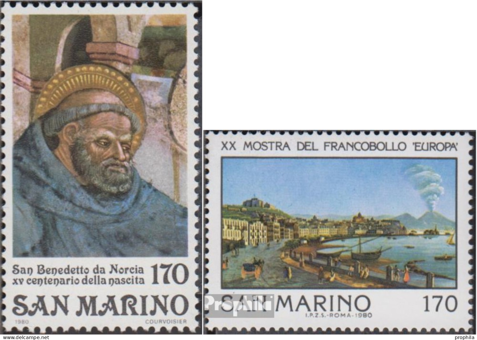 San Marino 1205,1209 (kompl.Ausg.) Postfrisch 1980 Benedikt Von Nursia, Philatelie - Neufs