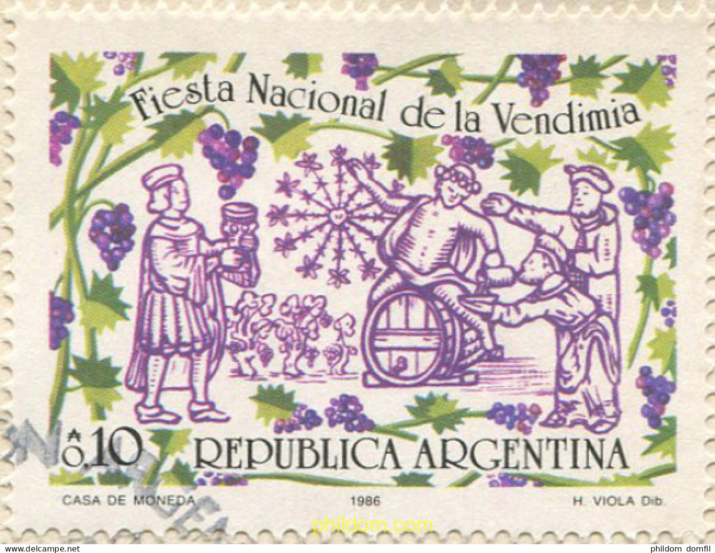 695678 MNH ARGENTINA 1986 50 ANIVERSARIO DE LA FIESTA NACIONAL DE L VENDIMIA - Ongebruikt