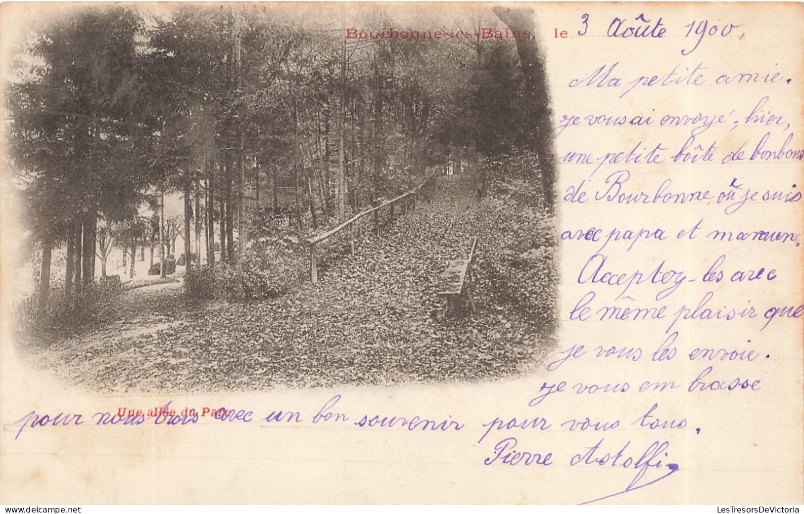 FRANCE - Bourbonne Les Bains - Une Allée Du Parc - Carte Postale Ancienne - Bourbonne Les Bains