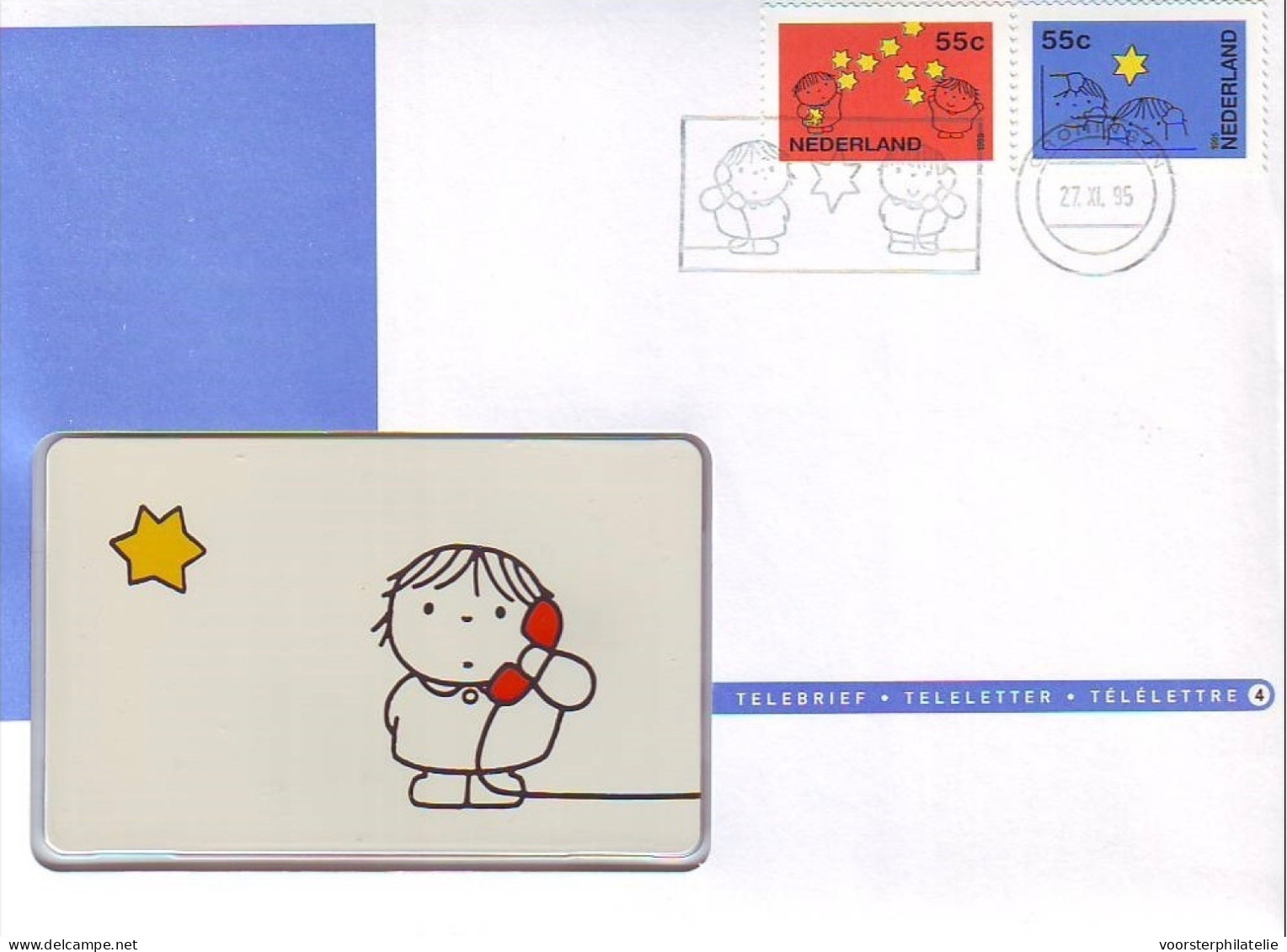 NEDERLAND TELE BRIEF N. 4 DICK BRUNA - Cartes-Maximum (CM)