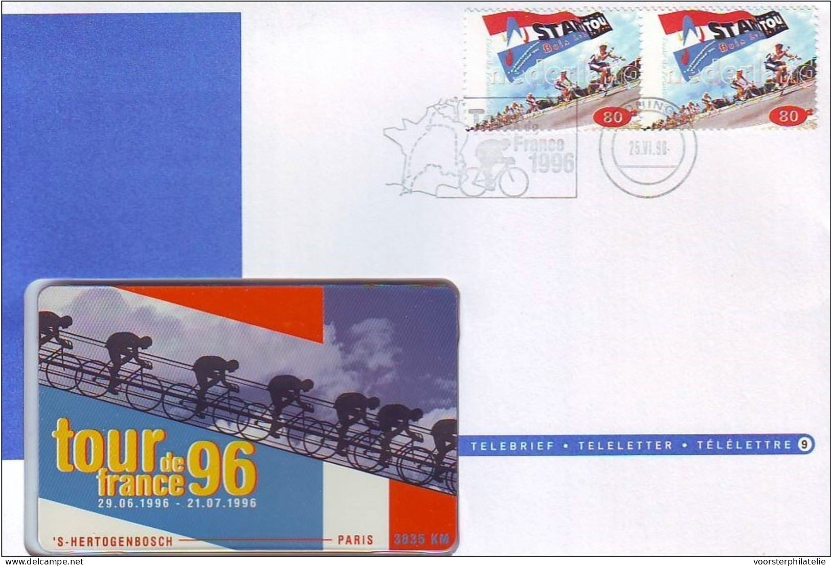 NEDERLAND TELE BRIEF N. 9 TOUR DE FRANCE CYCLING - Cartes-Maximum (CM)