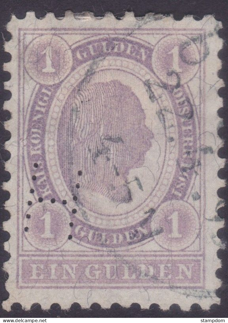 AUSTRIA 1896 2g Perfin H Sc#63 - USED @U083 - Oblitérés