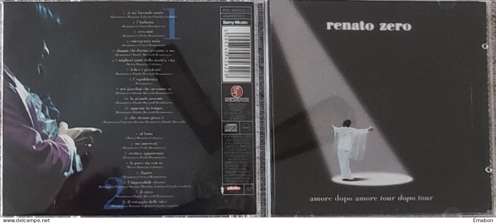 BORGATTA - 2 Cd RENATO ZERO - AMORE DOPO AMORE TOUR DOPO TOUR - FONOPOLI 1999  -  USATO In Buono Stato - Autres - Musique Italienne