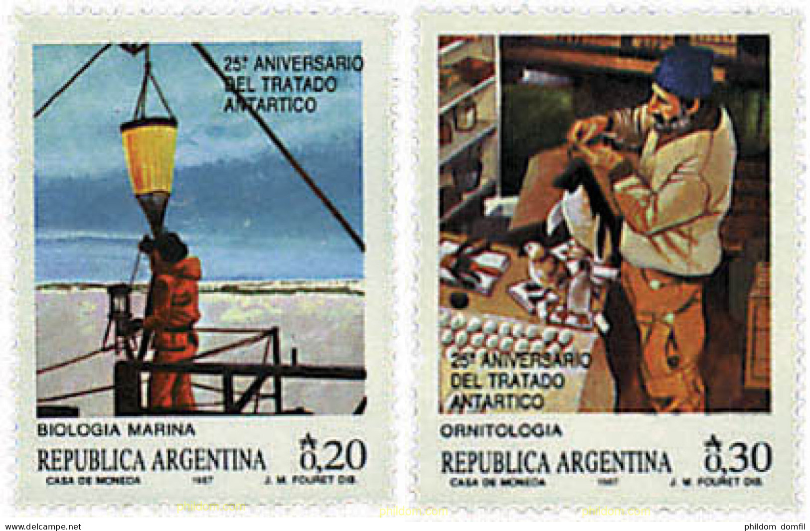 36455 MNH ARGENTINA 1987 25 ANIVERSARIO DEL TRATADO DE LA ANTARTIDA - Neufs