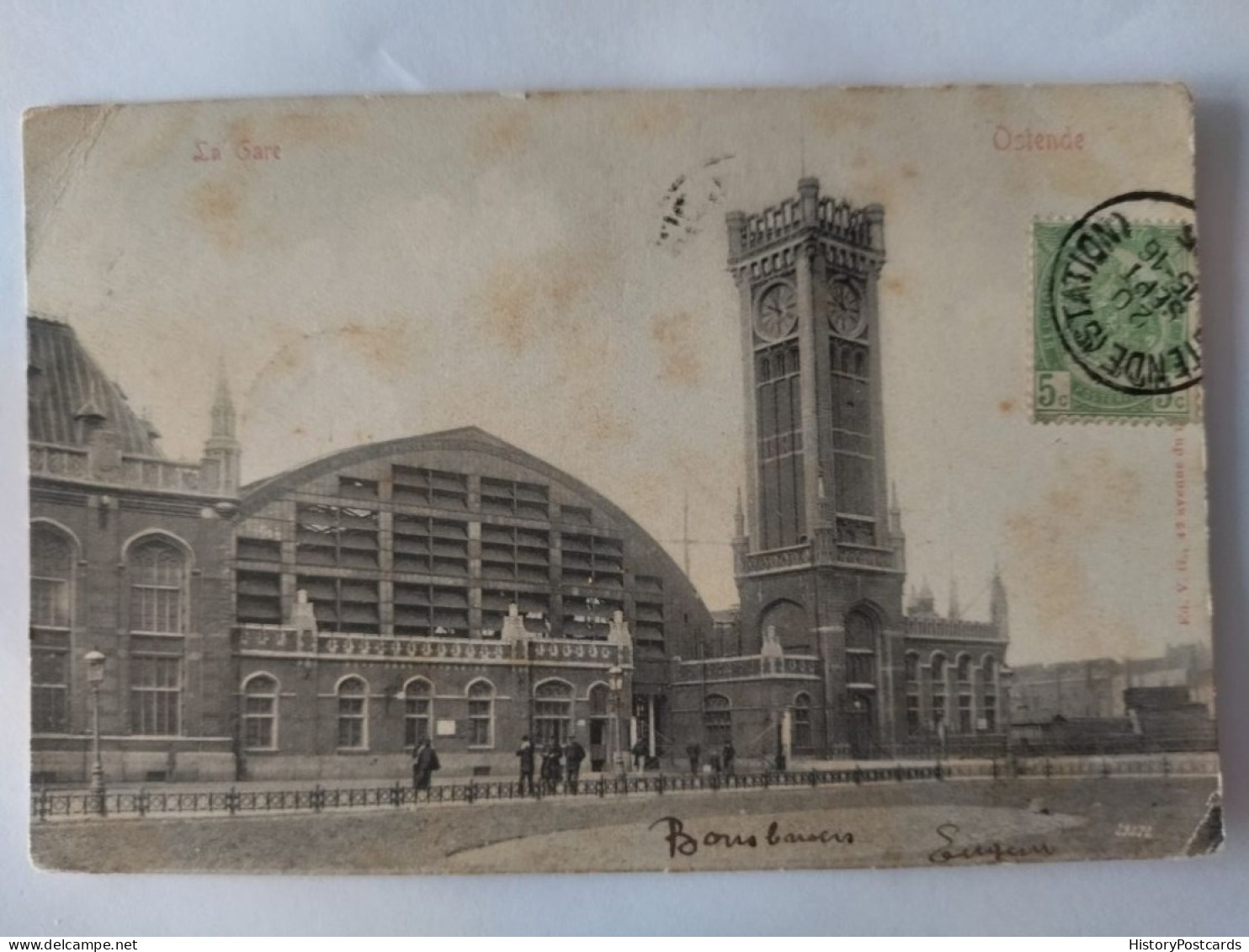 Ostende, La Gare, Bahnhof, Westflandern, 1905 - Oostende