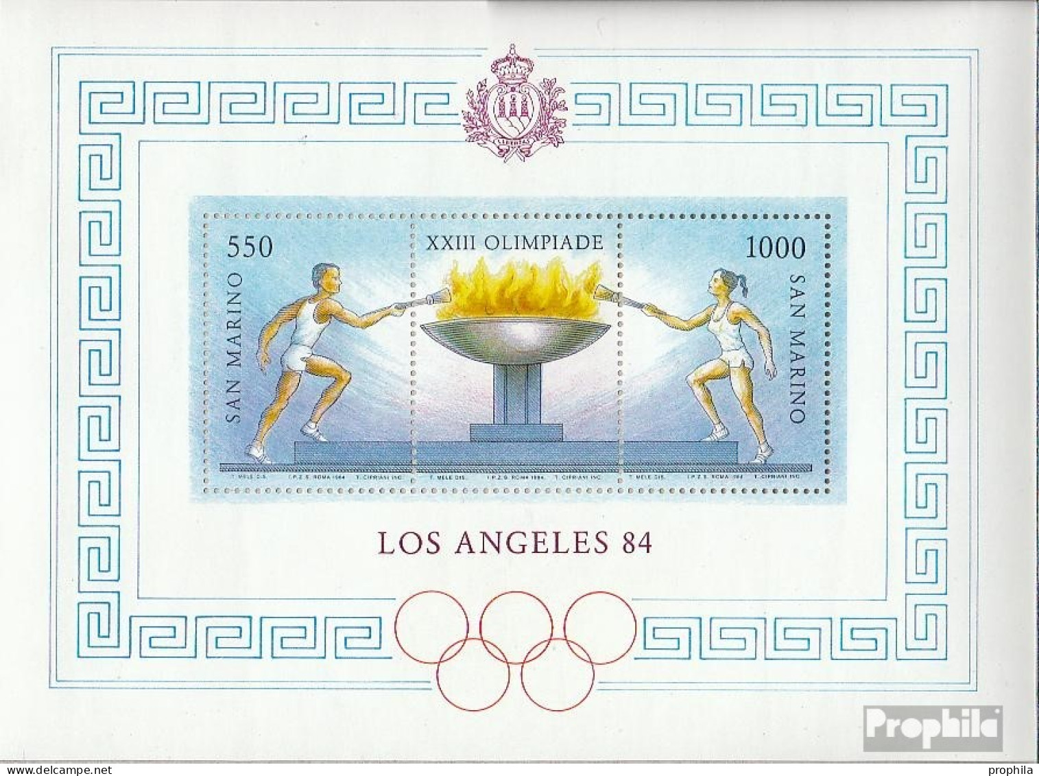 San Marino Block9 (kompl.Ausg.) Postfrisch 1984 Sommerolympiade - Unused Stamps