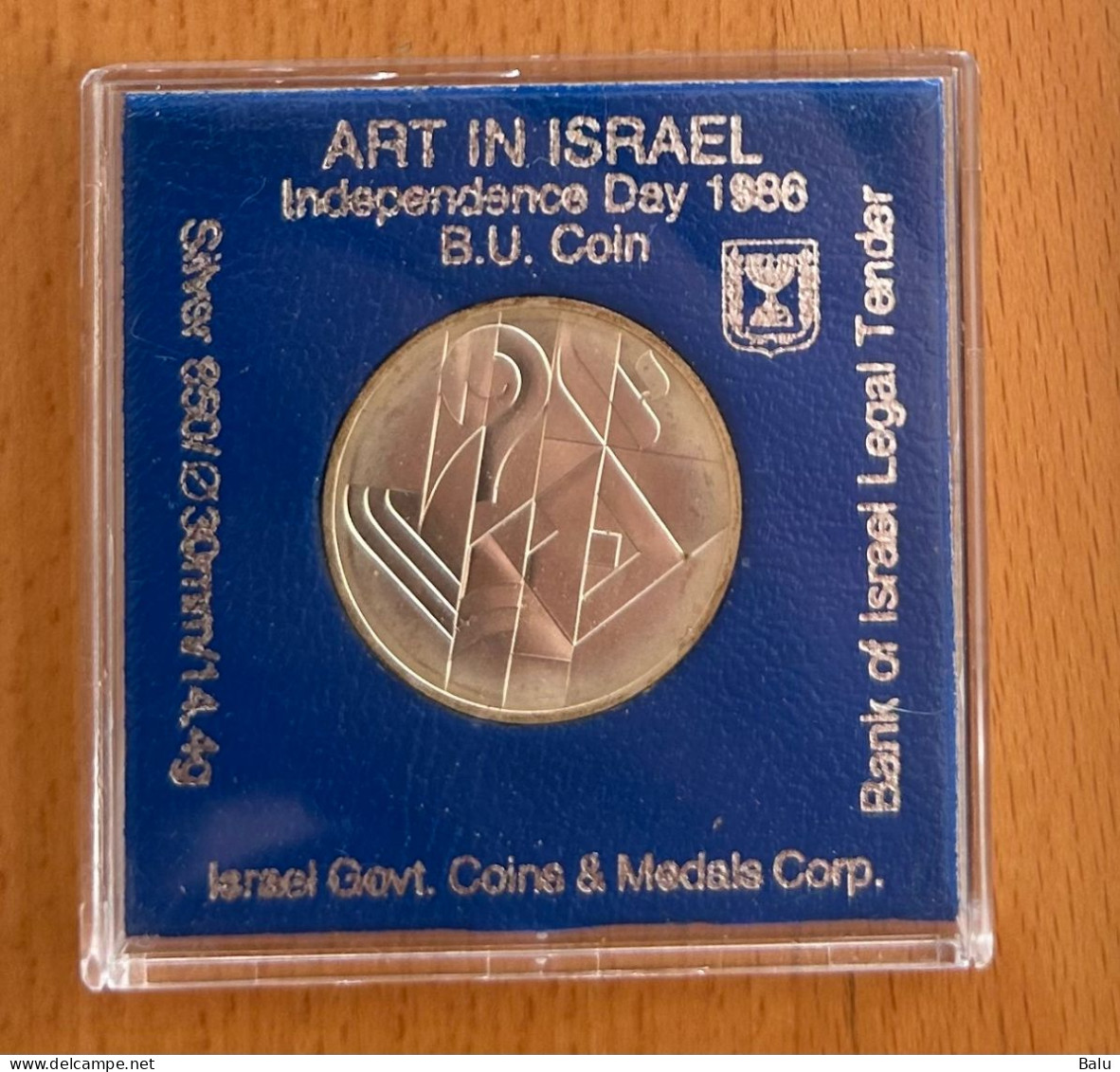 Art In Israel Independence Day 1988, Silber 850, 30mm, 14.4 Gr. B.U. 1 Sheqel Shequel - Israel