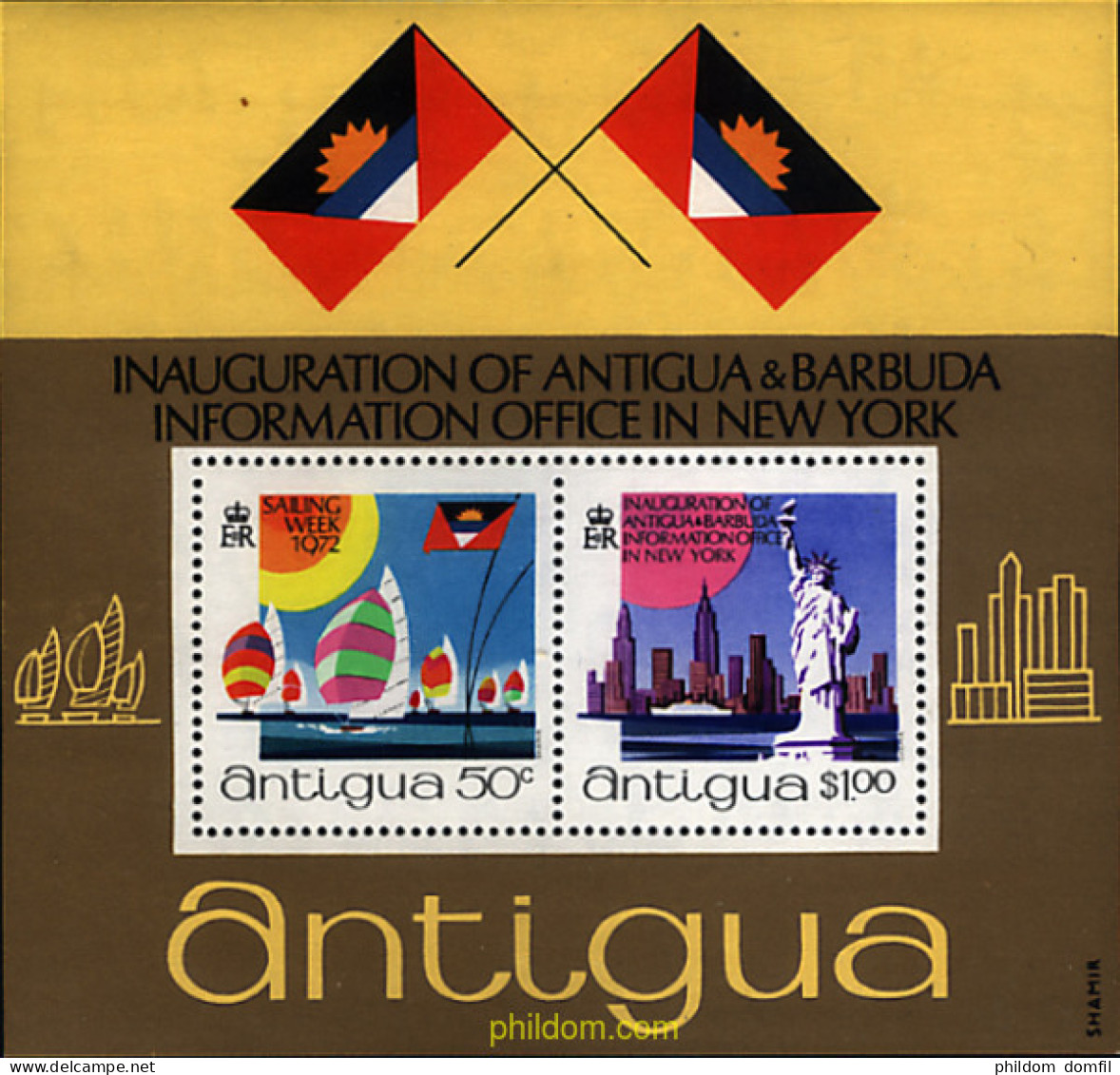 46667 MNH ANTIGUA 1972 REGATAS DE VELEROS - Otros & Sin Clasificación