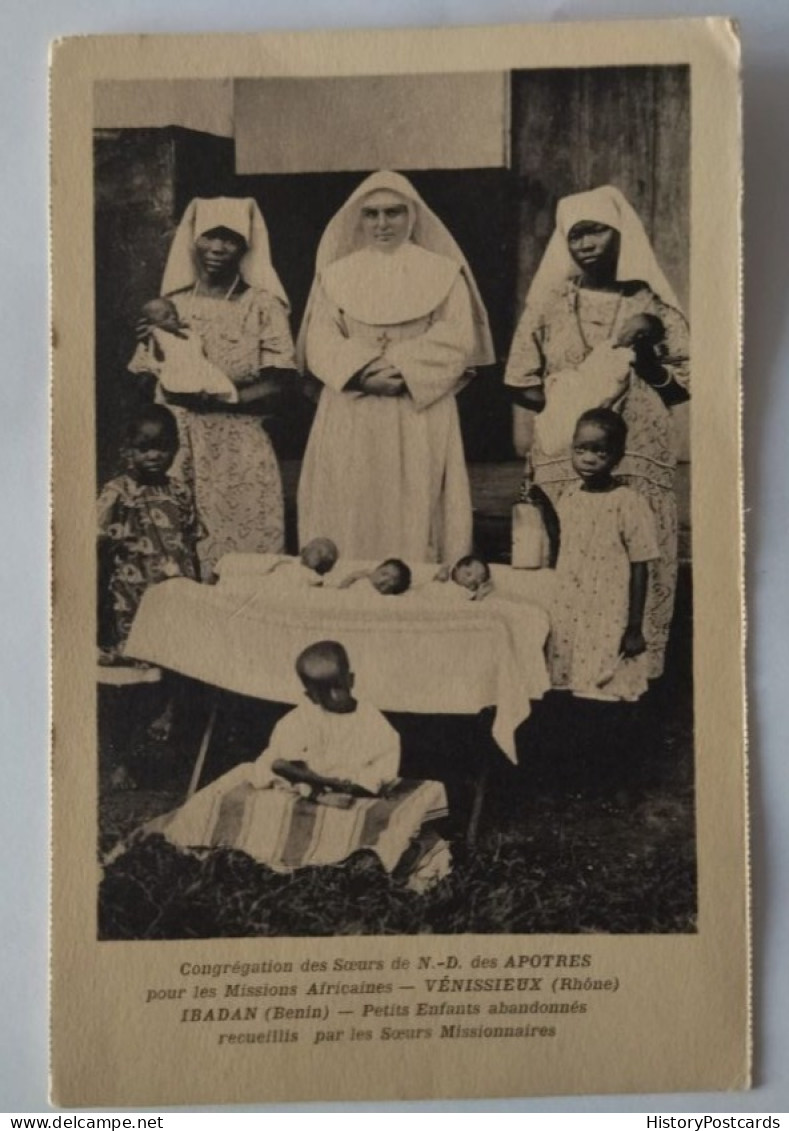 Ibadan (Benin), Französische Missionarinnen, Afrikanische Kinder, Nonnen, Venisssieux, 1920 - Benín