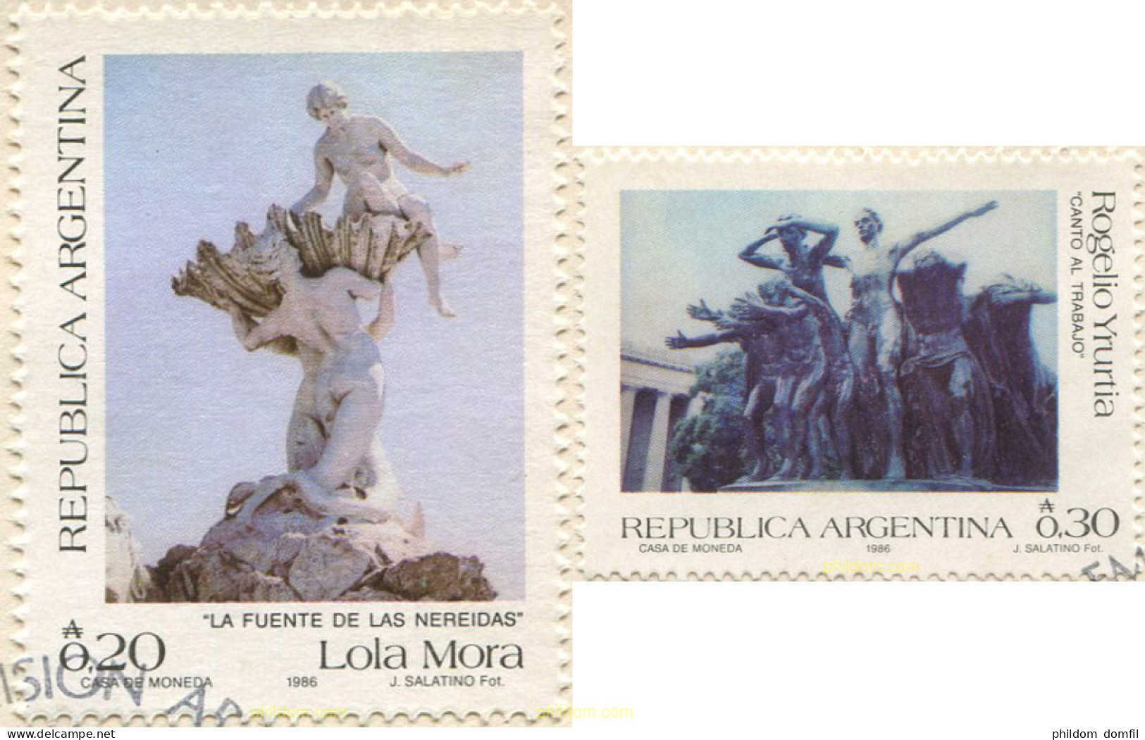 695682 MNH ARGENTINA 1986 ESCULTURAS CONTEMPORANIAS. MONUMENTOS DE BUENOS AIRES - Ungebraucht