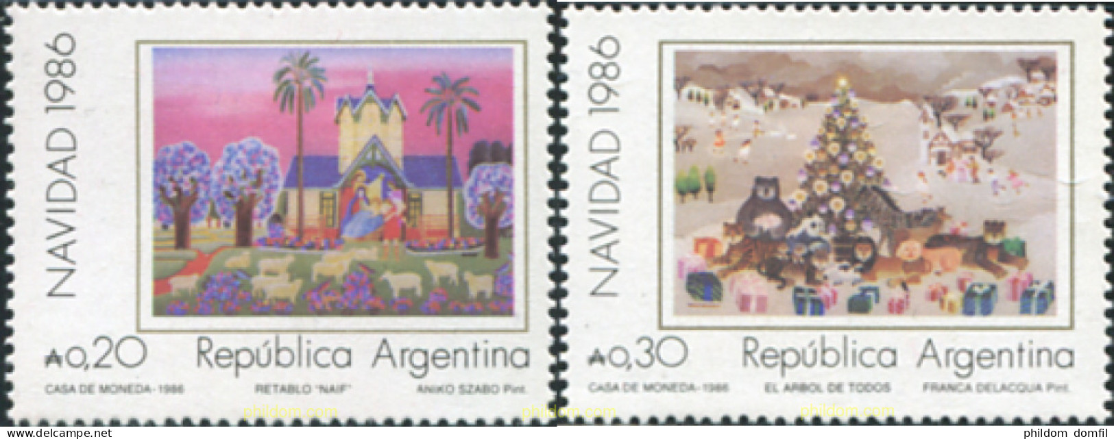 625322 MNH ARGENTINA 1986 NAVIDAD - Unused Stamps