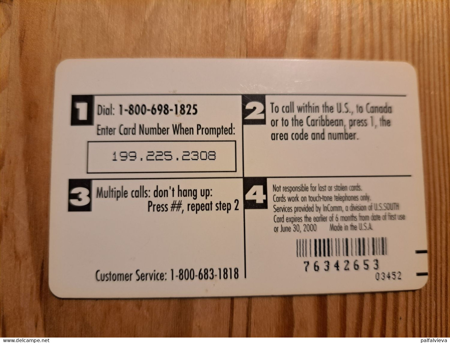 Prepaid Phonecard USA, U.S.South Prepaid - Sonstige & Ohne Zuordnung