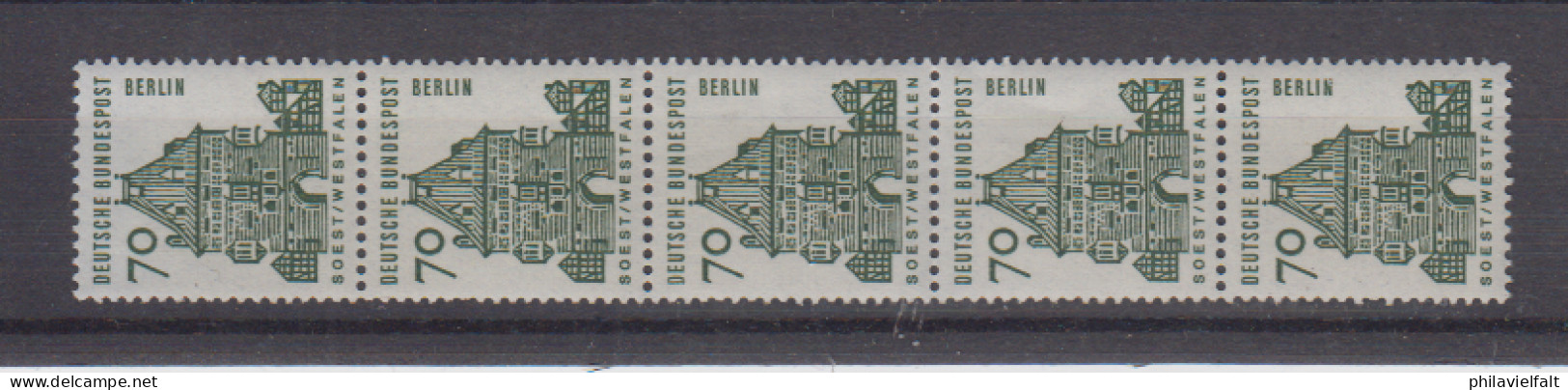 Berlin 2 Rollen-5er-Streifen Der MiNo. 248(735) Und 290 (070) ** - Rolstempels