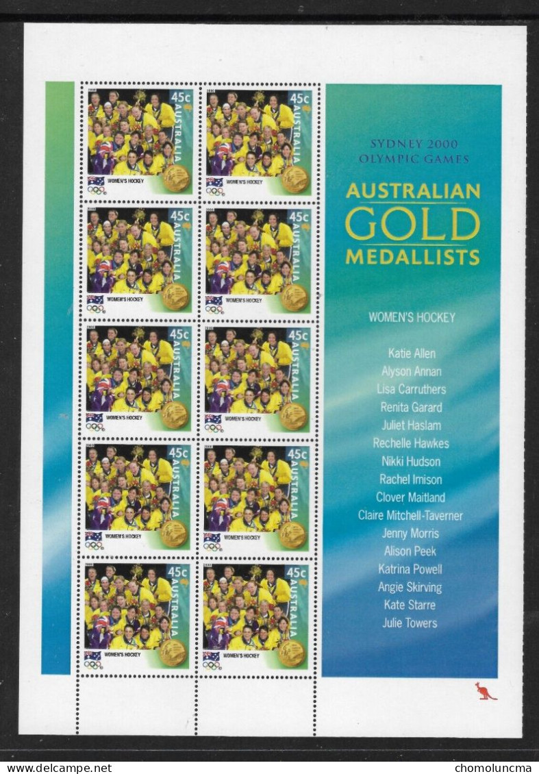 Sydney 2000 J O Olympics Games Olympische Spiele Hockey Sur Gazon Femmes Medaille D'Or Field Hockey - Summer 2000: Sydney