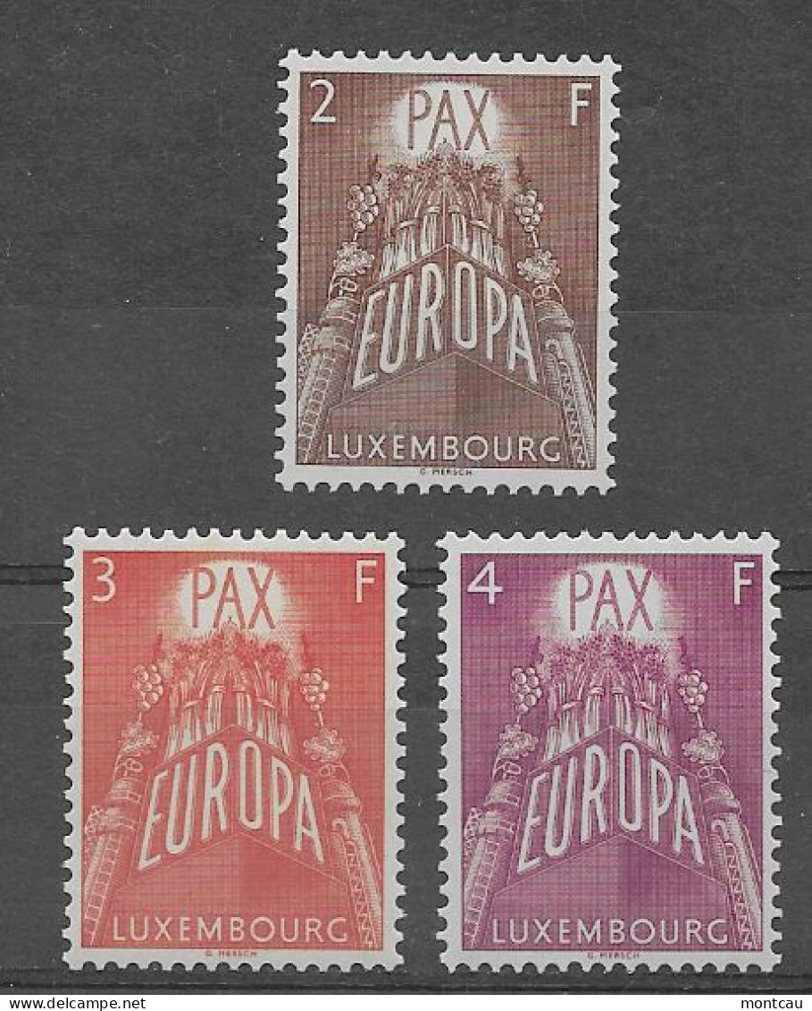 Luxembourg 1957.  Europa Mi 572-74  (**) - 1957