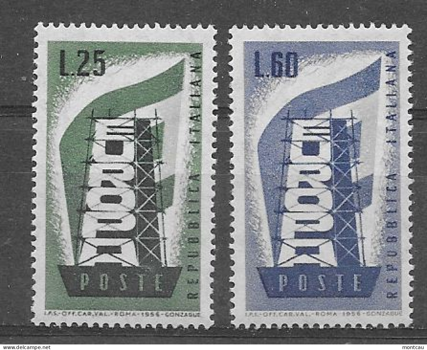 Italia 1956.  Europa Mi 973-74  (**) - 1956