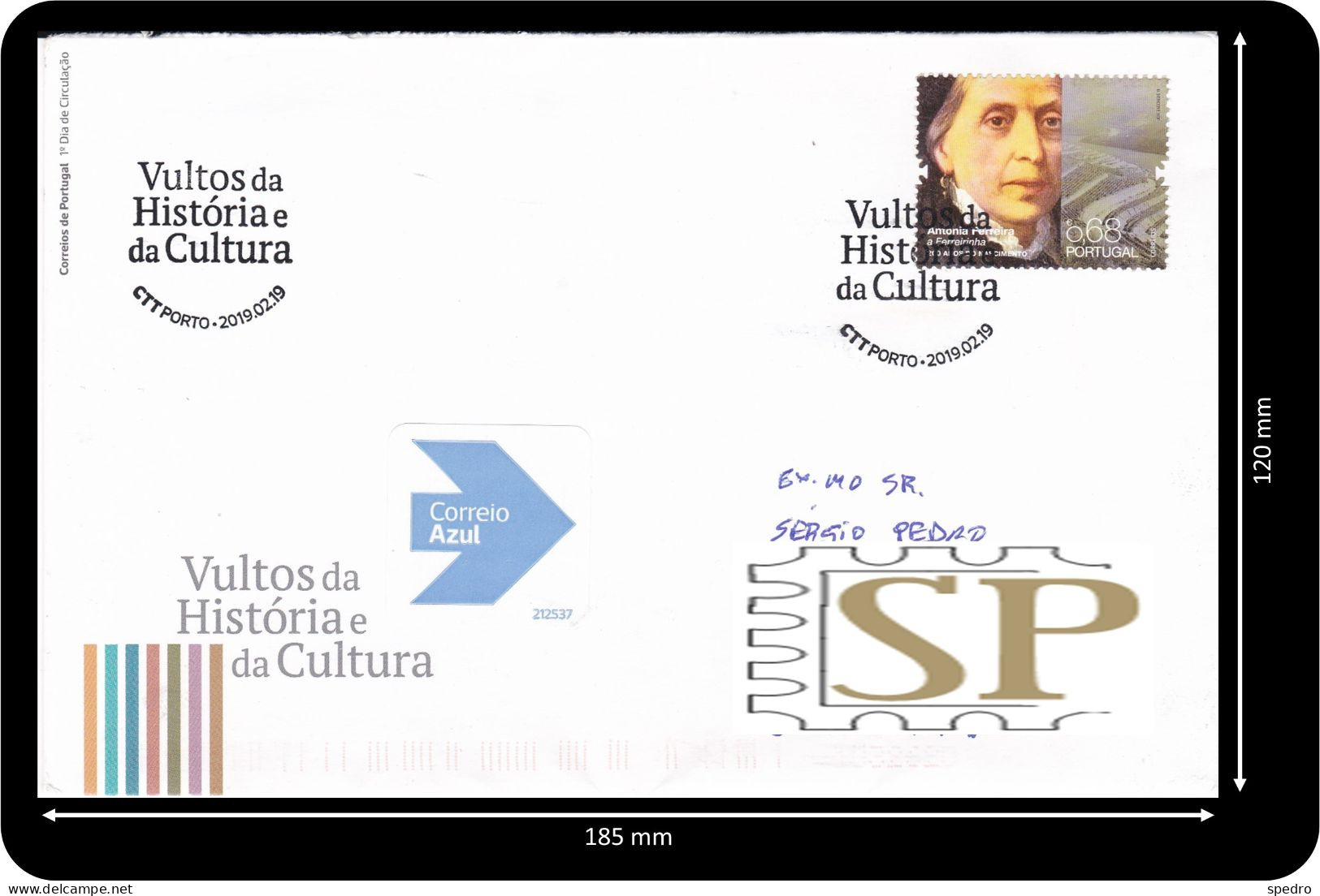 Portugal 2019 Antónia Ferreira Ferreirinha Vultos Da História E Da Cultura 2011 Porto - Poststempel (Marcophilie)