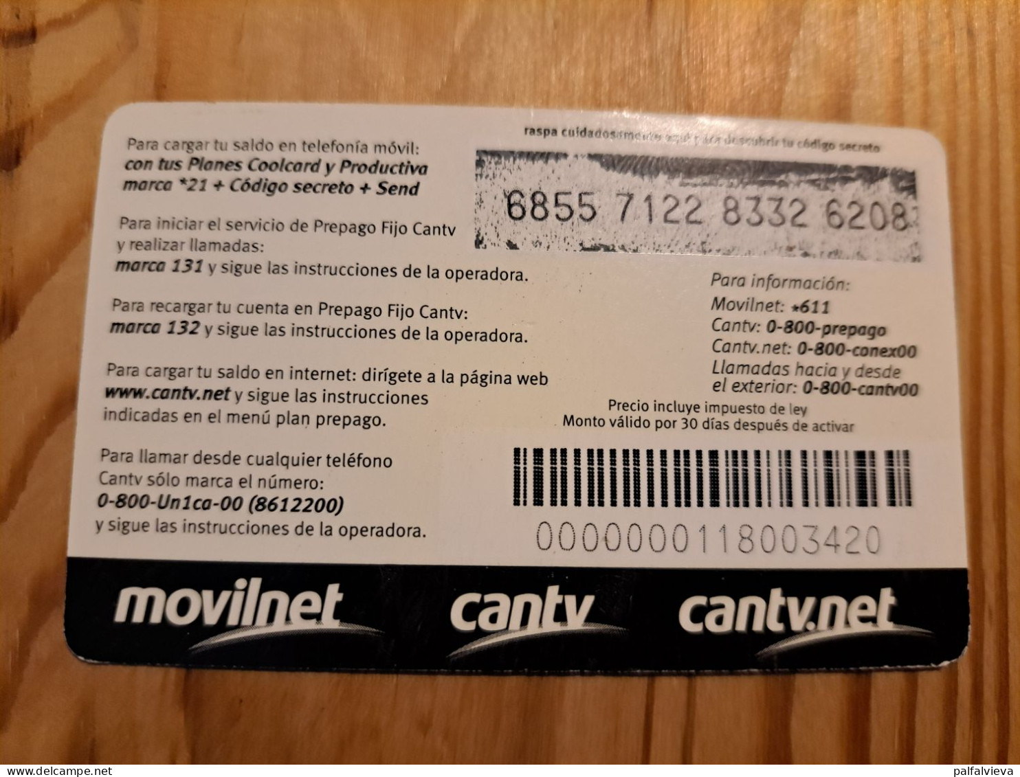 Prepaid Phonecard Venezuela, Cantv, Un1ca, Balancín De Petróleo, Lagunillas,Edo, Zulia - Venezuela