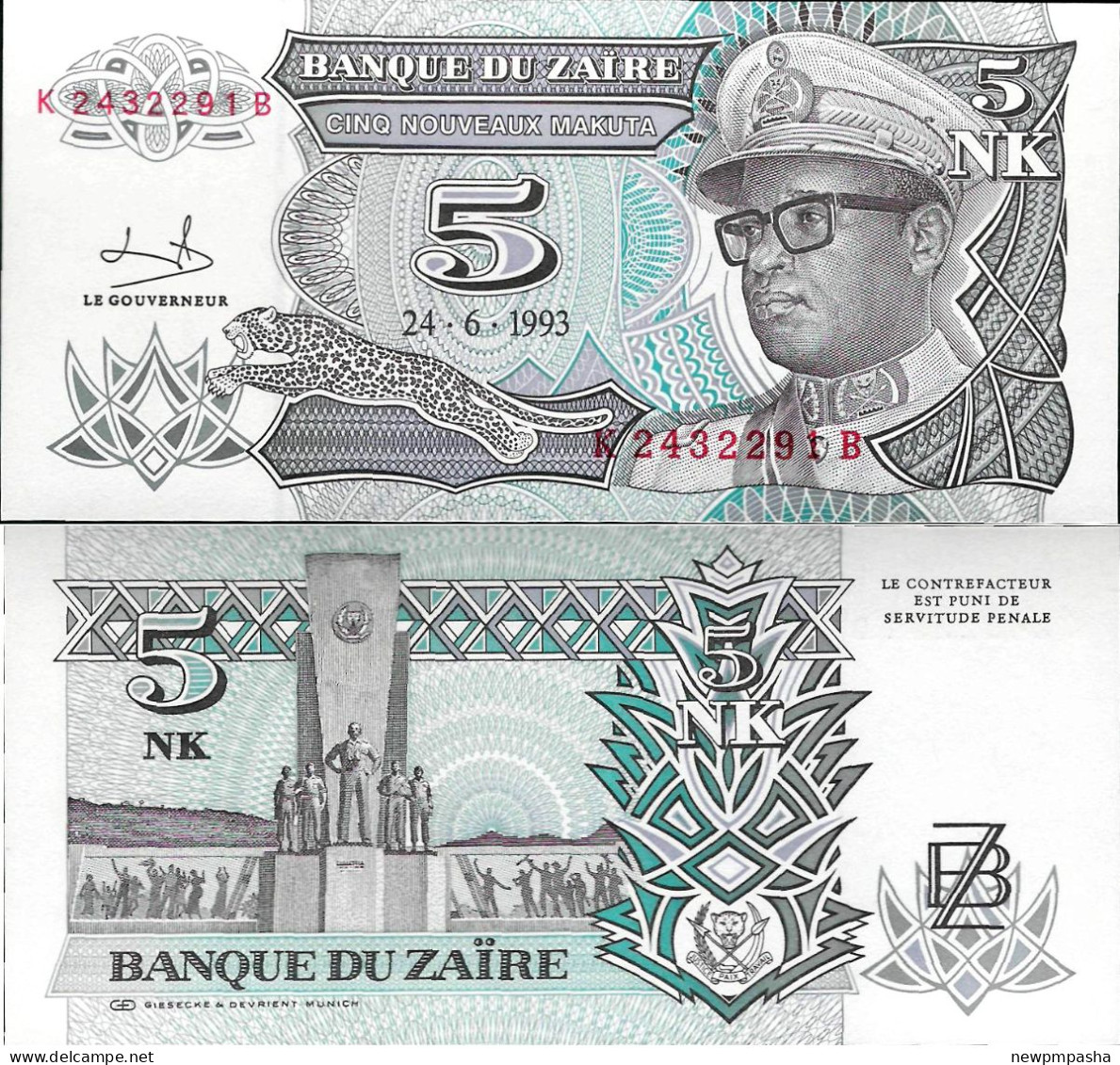 Zaïre 3 monnaies de collection. - Philantologie