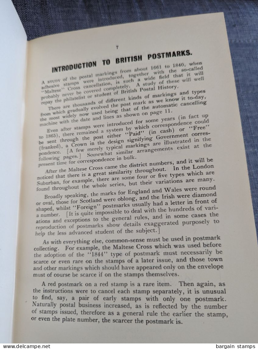 British Postmarks -With Special Reference To The "1844" And Subsequent Numbered Obliterations - F. Hugh Vallancey - 1935 - Guides & Manuels