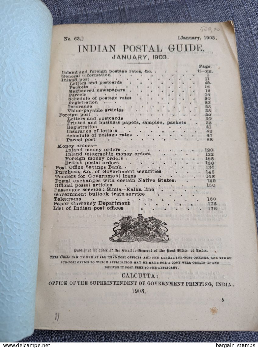 Indian Postal Guide - Special Coronation Edition - 1903 - Handbücher