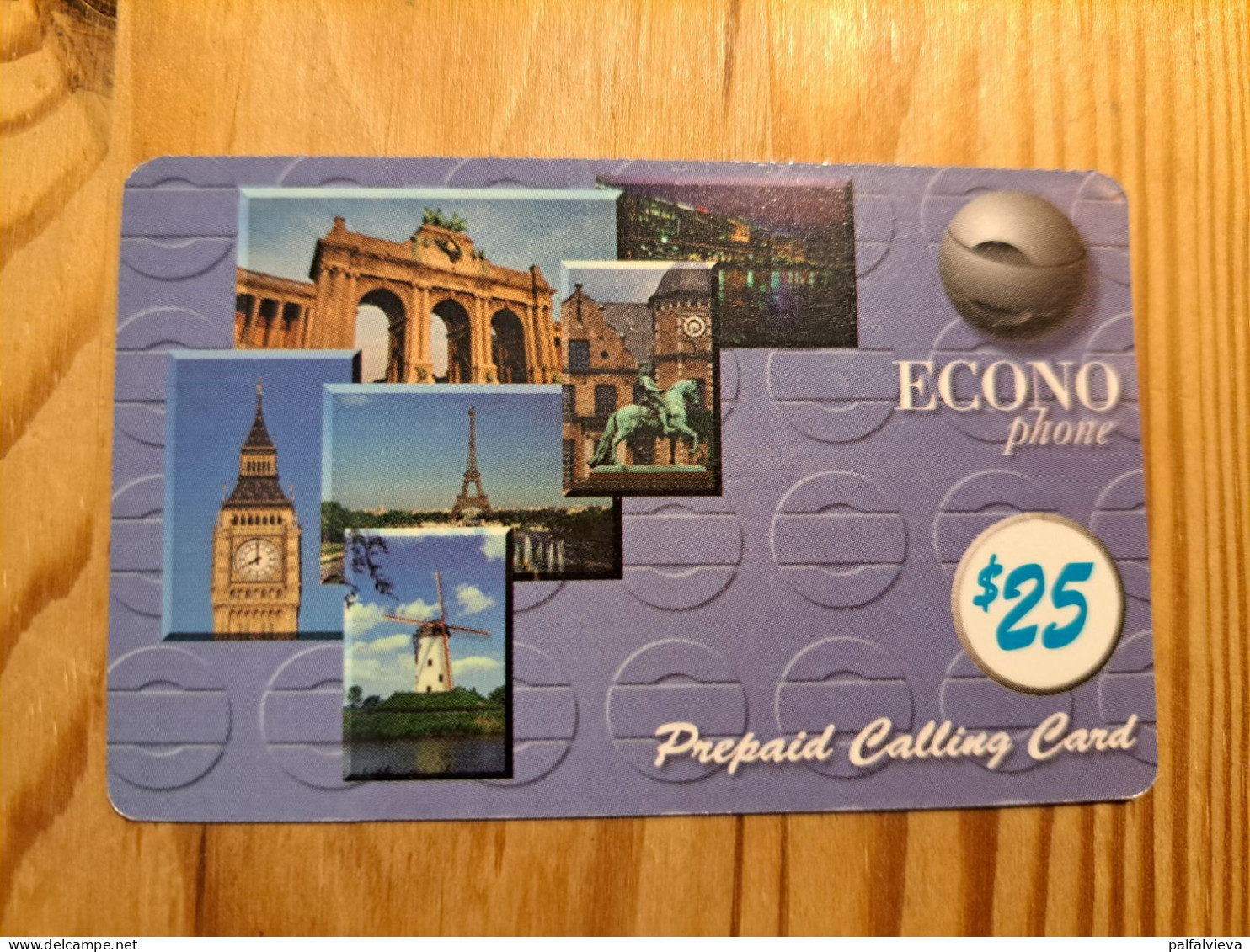 Prepaid Phonecard Canada, Econo - London, Paris - Kanada