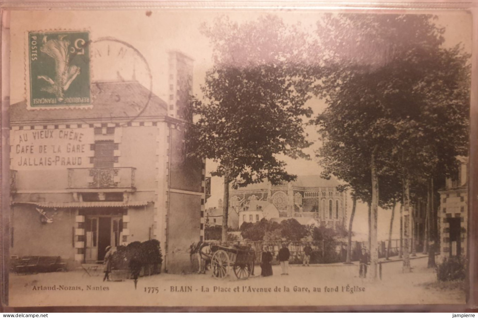 1775. Blain - La Place Et L'Avenue De La Gare, Au Fond L'Eglise - Blain