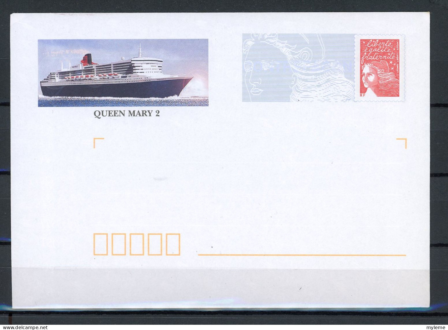 Z9-1  PAP Timbre N° 3417  Visuel Queen Mary 2 - PAP : Bijwerking /Luquet