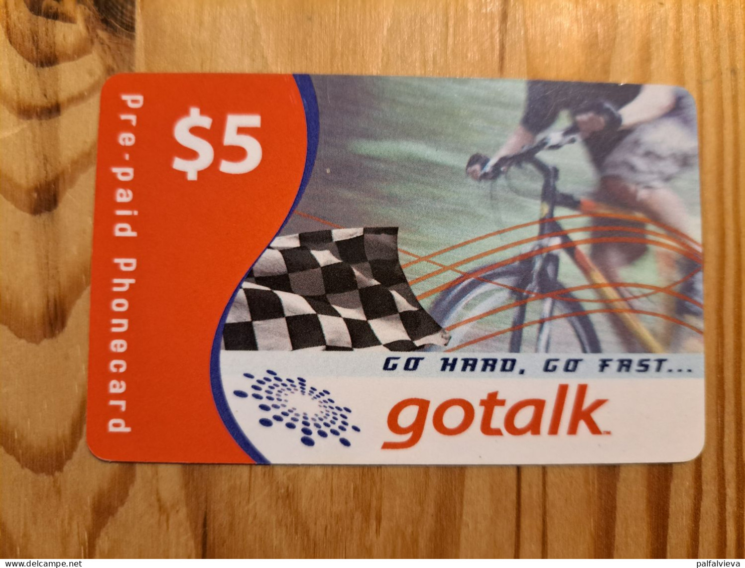 Prepaid Phonecard New Zealand, GOtalk - Bicycle, Bike - New Zealand