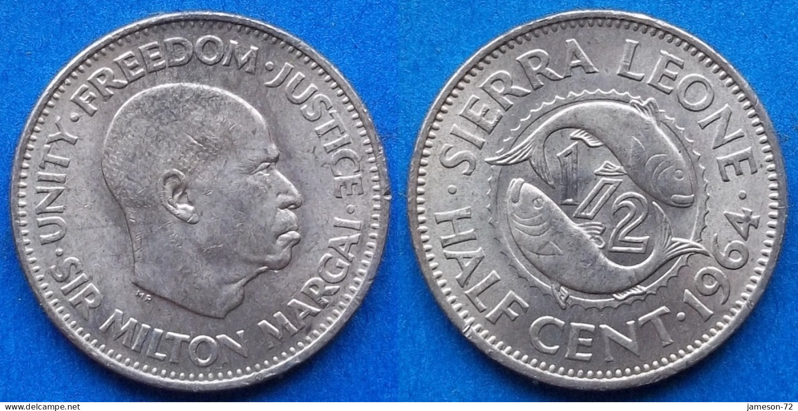 SIERRA LEONE - Half Cent 1964 KM# 16 Independent (1961-2022) - Edelweiss Coins - Sierra Leona