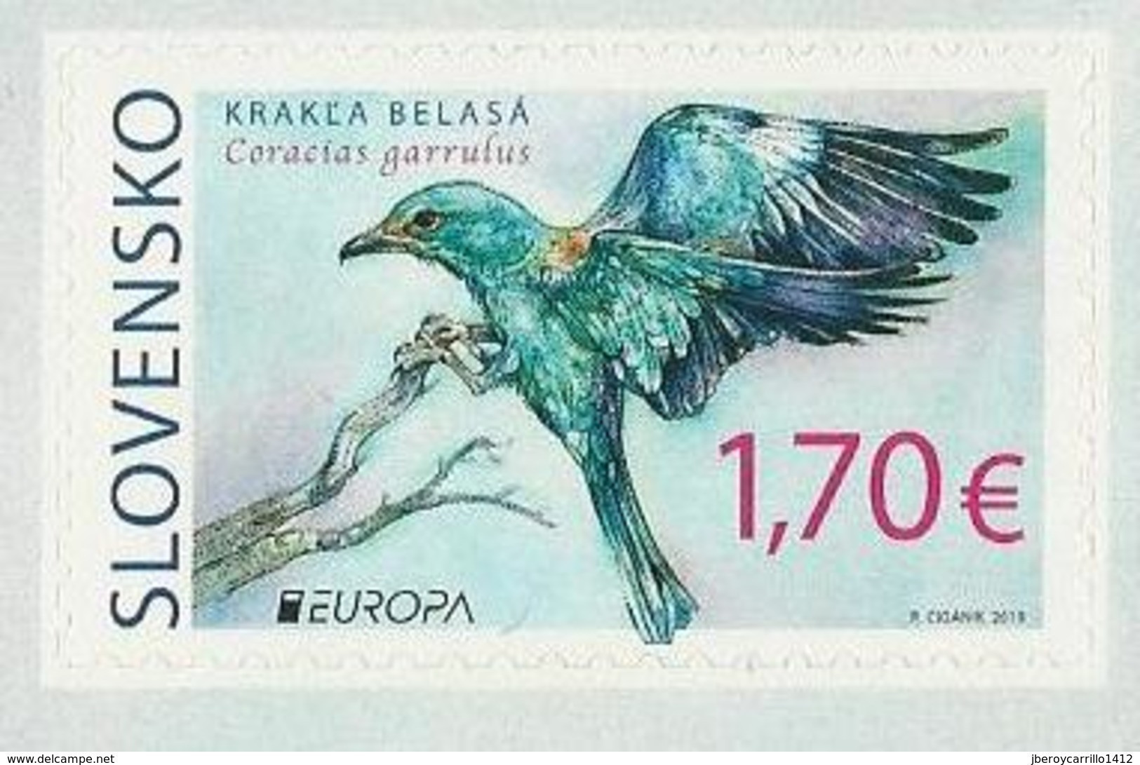 ESLOVAQUIA /SLOVAKIA /SLOWAKIEN  -EUROPA 2019 -NATIONAL BIRDS.-"AVES -BIRDS -VÖGEL-OISEAUX"- SERIE De 1 V. ADH. Carnet - 2019