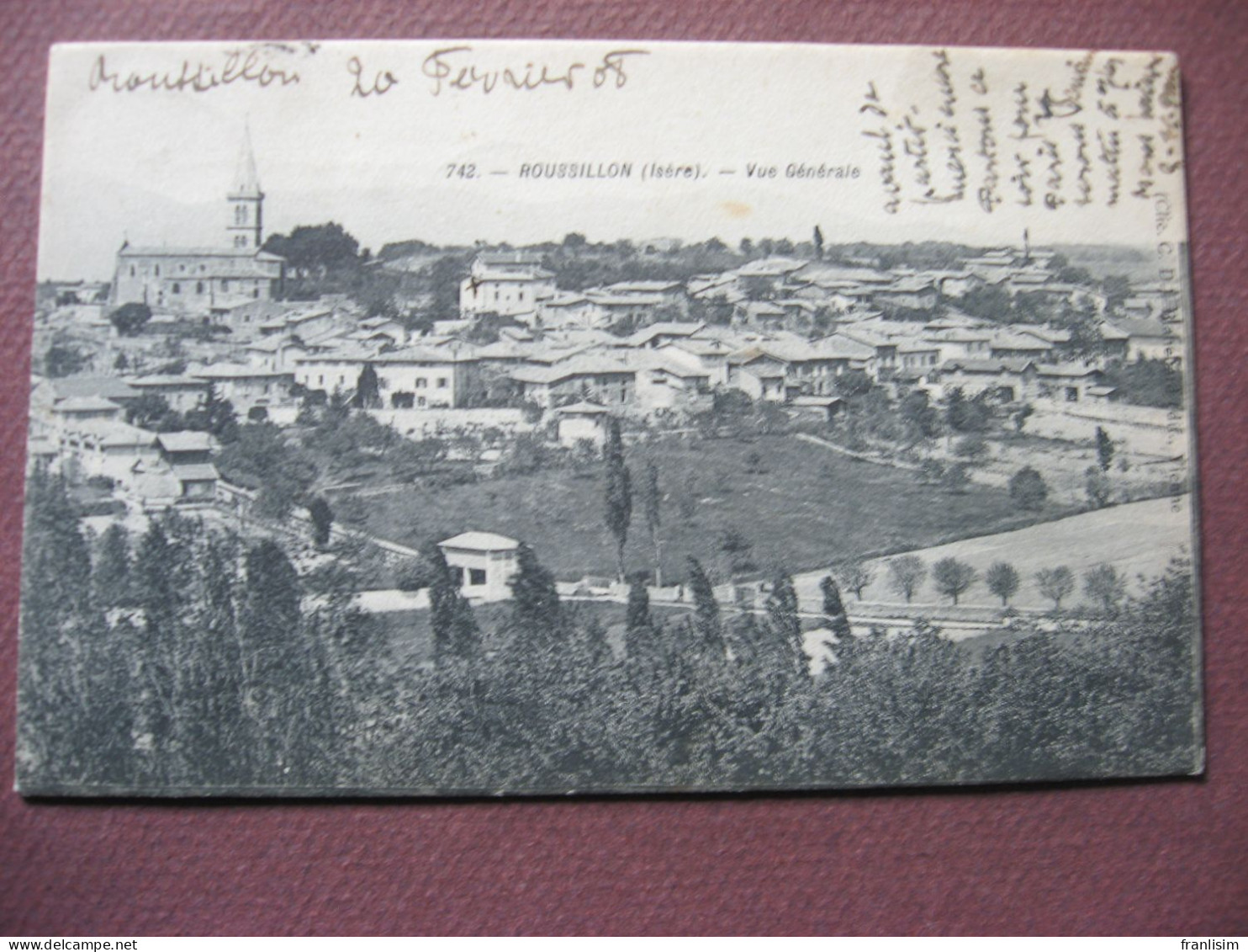 CPA 38 ROUSSILLON Vue Générale  1908 - Roussillon