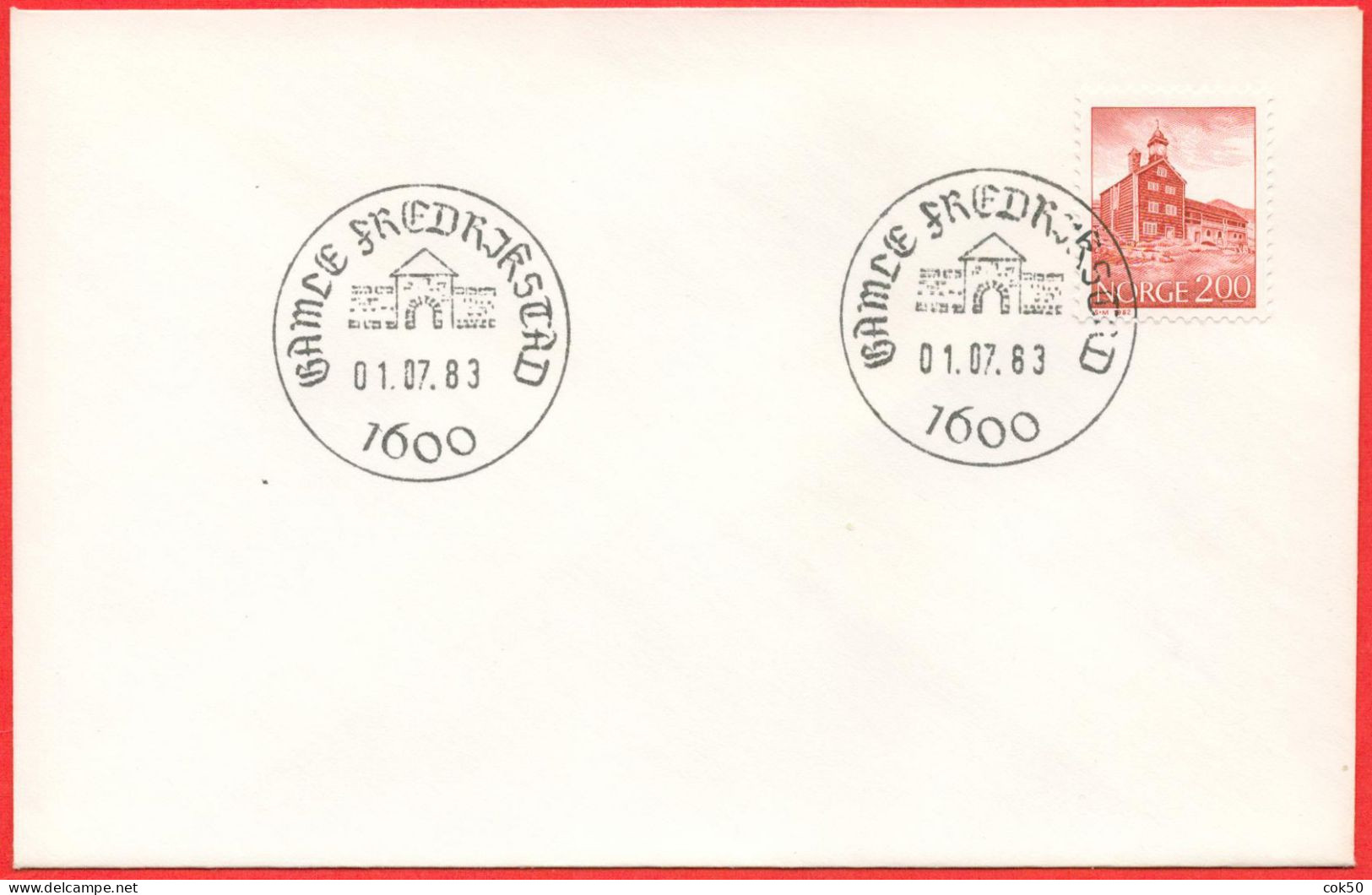 NORWAY - Gamle Fredrikstad 1983.07.01 «Old Fredrikstad With The Ancient City Wall» ("tourist" Postmark) - Other & Unclassified