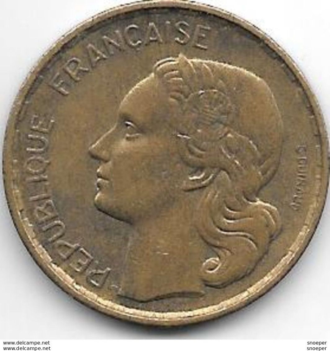 France 20 Francs 1953   G. Guiraud  4  Plumes Km 917.1   Xf+ - 20 Francs