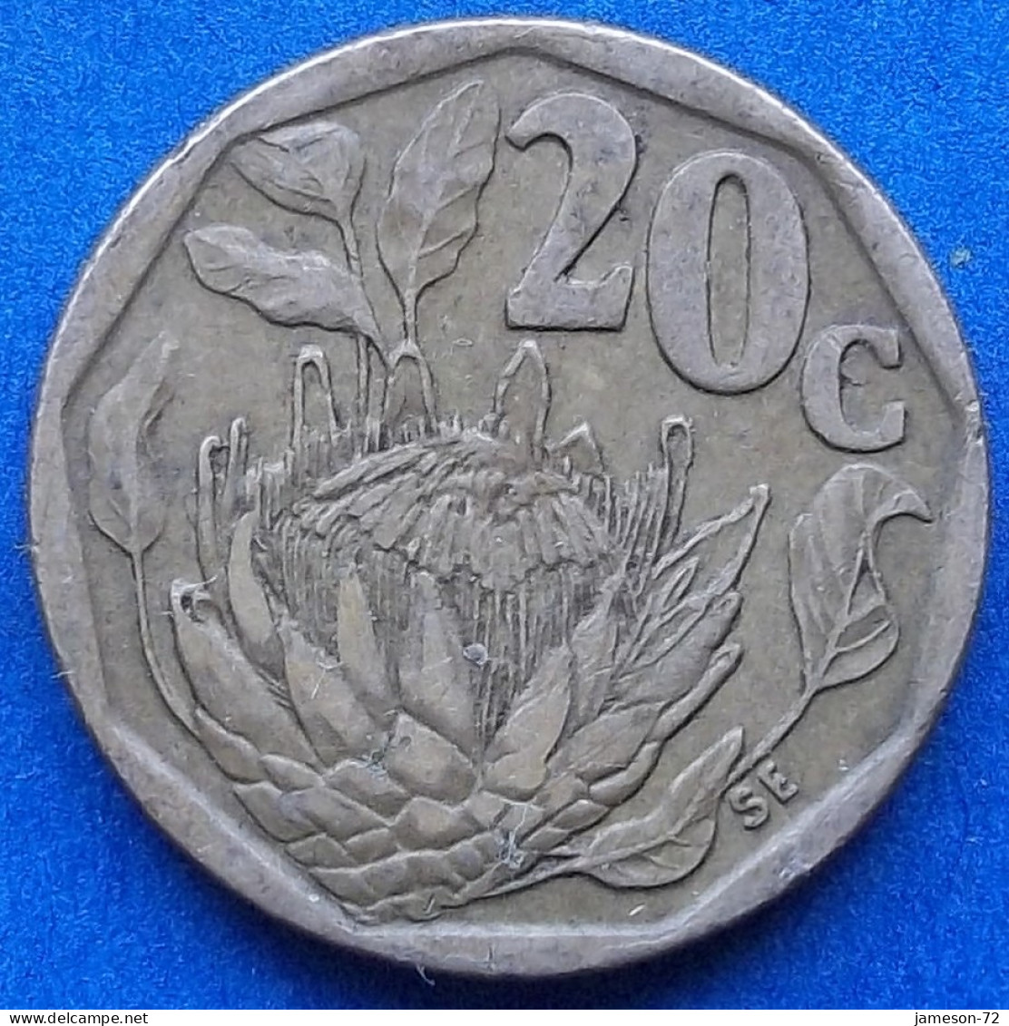 SOUTH AFRICA - 20 Cents 1994 "Protea Flower" KM# 136 Republic (1961) - Edelweiss Coins - South Africa