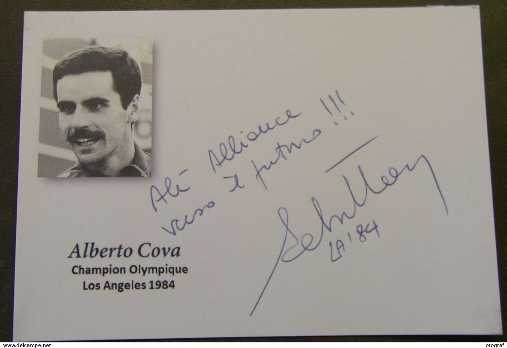 Alberto COVA - Dédicace - Hand Signed - Autographe Authentique - Athlétisme