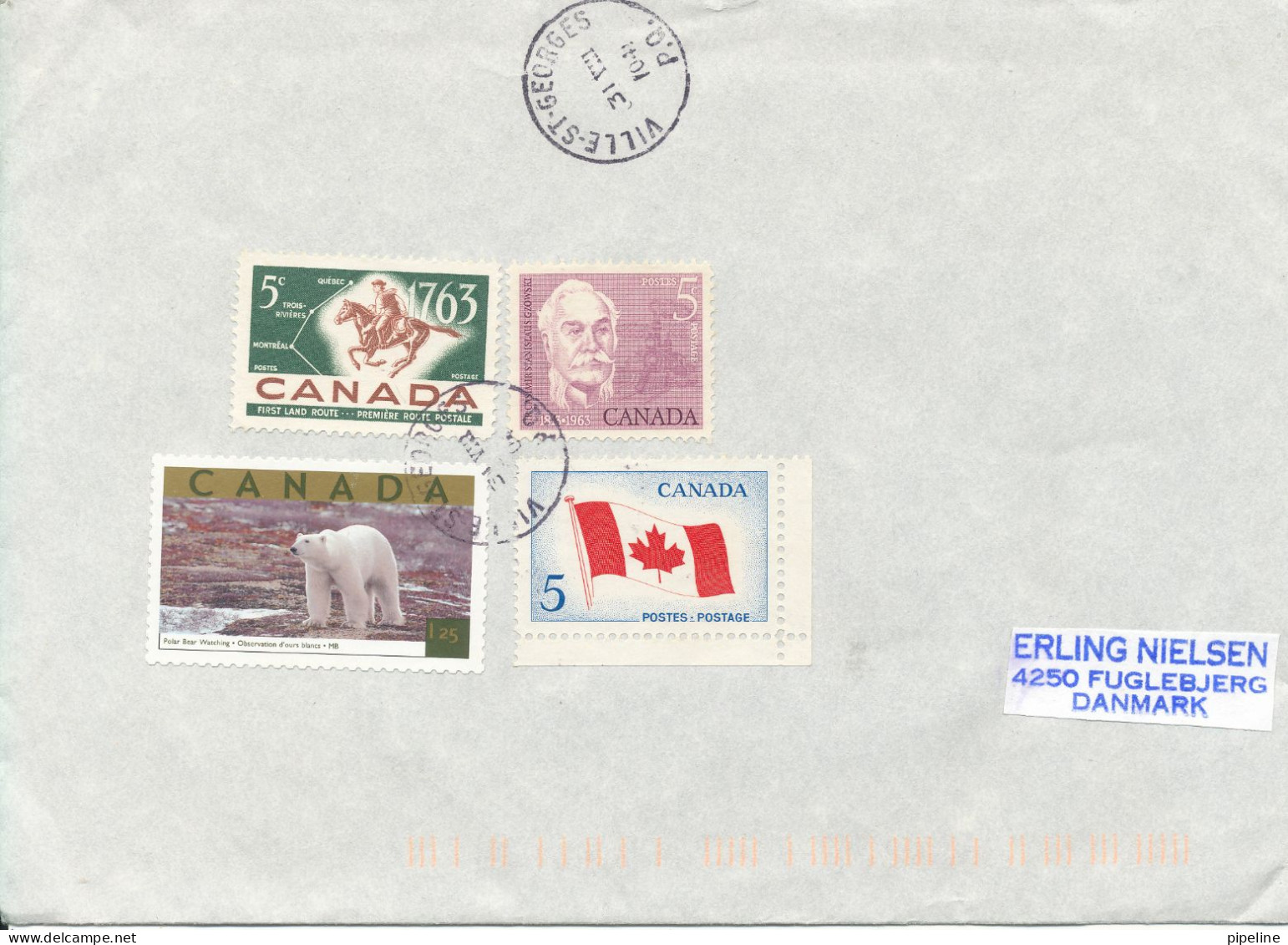 Canada Cover Sent To Denmark 31-8-2004 With More Topic Stamps - Lettres & Documents