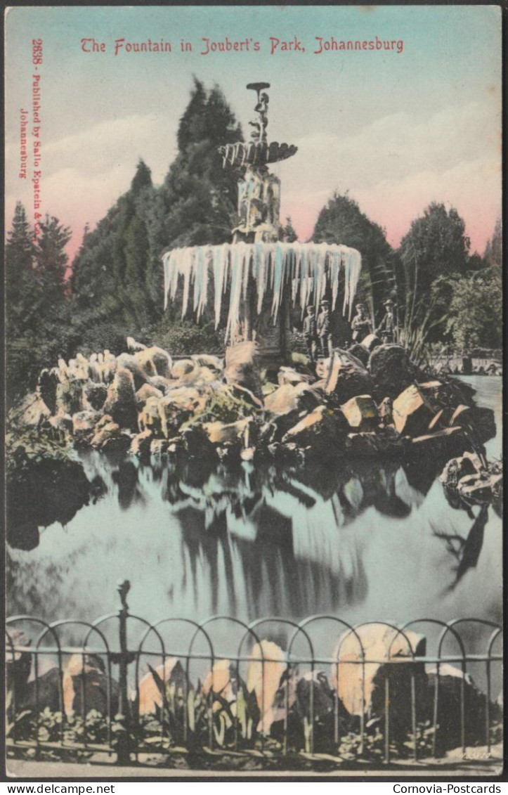 The Fountain In Joubert's Park, Johannesburg, C.1905-10 - Sallo Epstein Postcard - Afrique Du Sud