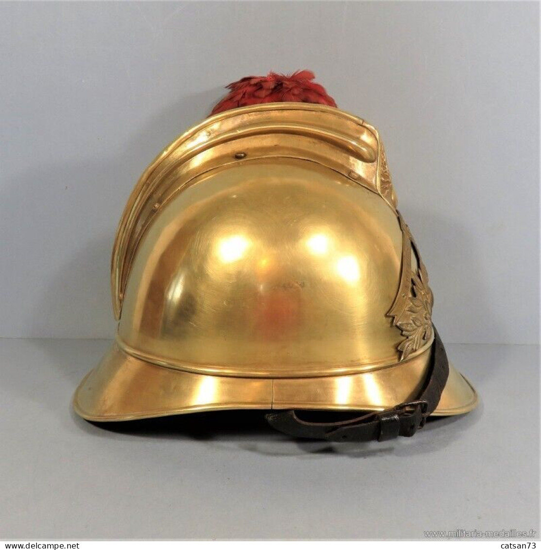 CASQUE DES SAPEURS-POMPIERS DE LA VILLE DE LUC EN DIOIS MODELE 1885 1895 COMPLET - Cascos