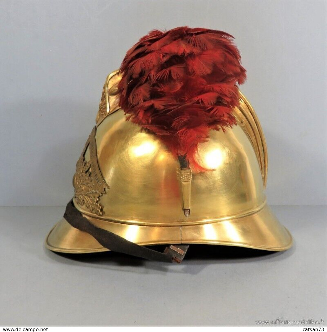 CASQUE DES SAPEURS-POMPIERS DE LA VILLE DE LUC EN DIOIS MODELE 1885 1895 COMPLET - Cascos