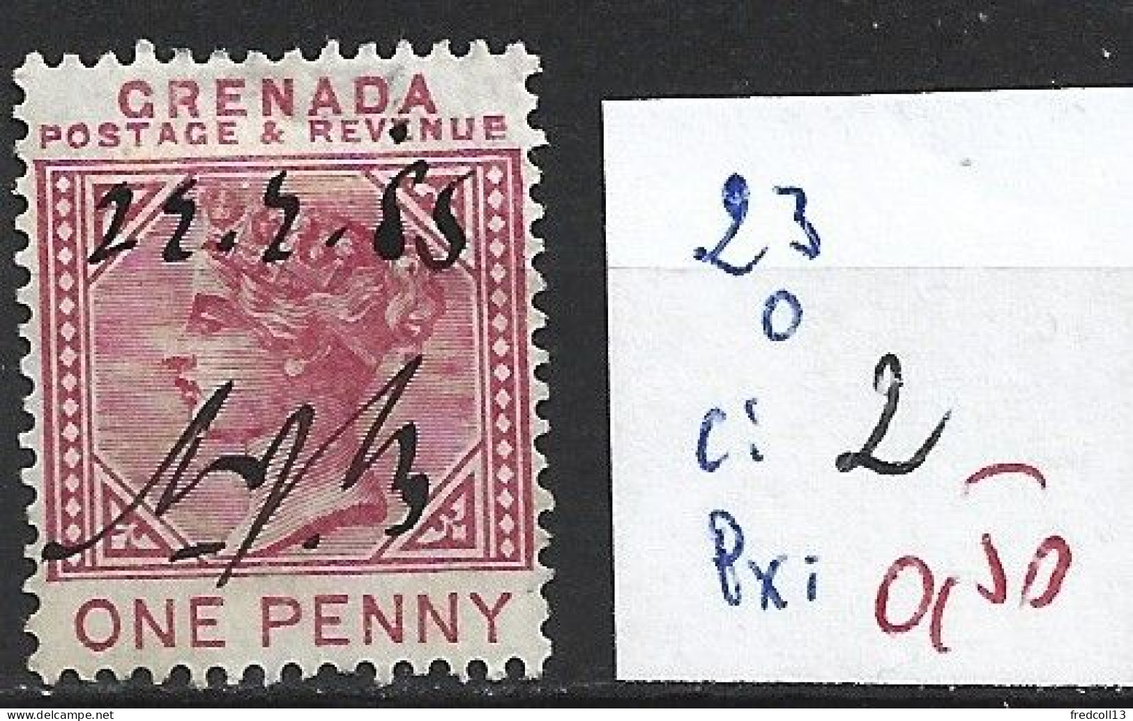 GRENADE 23 Oblitéré Côte 3 € - Grenada (...-1974)