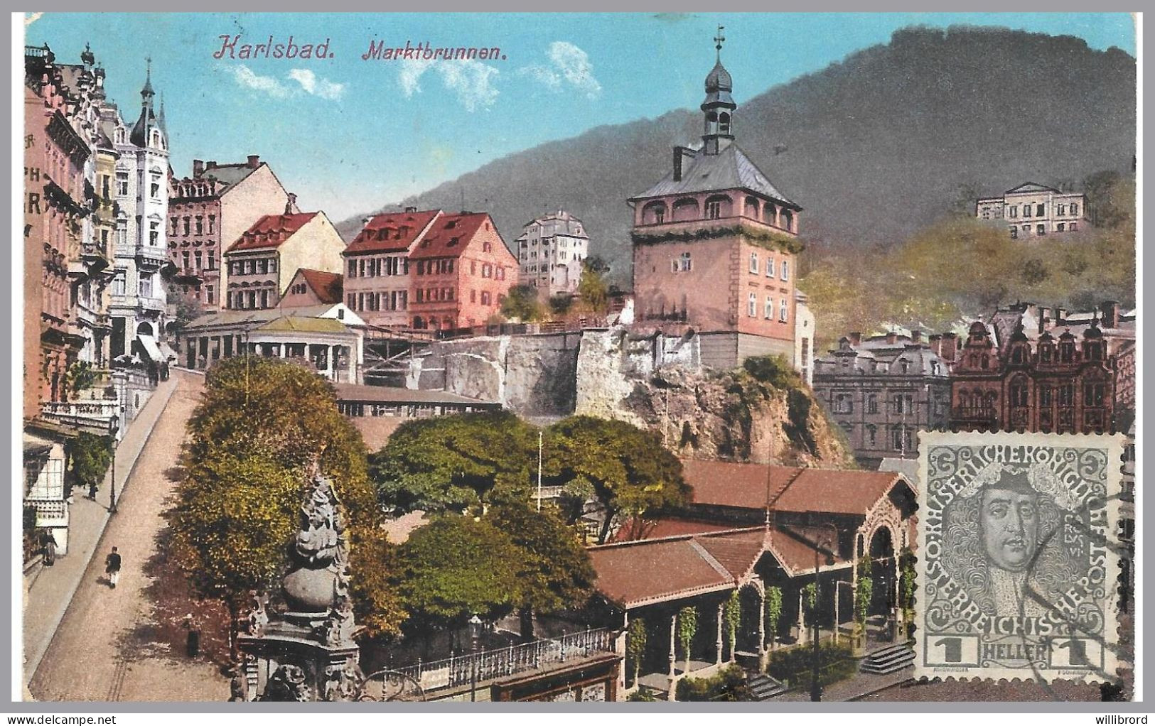 LUXEMBOURG - 1915 AUSTRIA Incoming Postcard - DOUBLE CENSORED  Karlsbad To Esch-sur-Alzette - Otros & Sin Clasificación