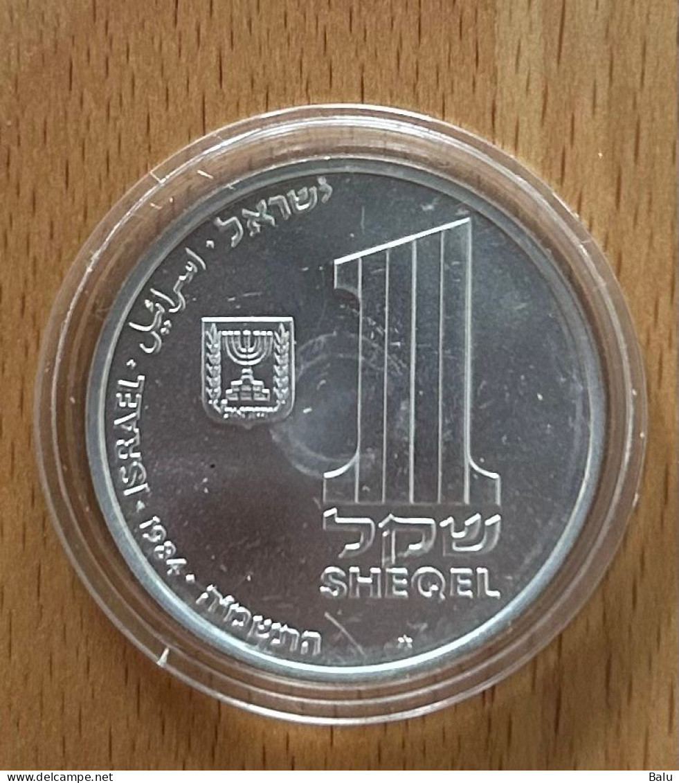 Israel 1984 Hanukka From Theresienstadt, Silber 850, 30/37mm, 14.4/28.8 Gr. 1+2 Sheqel Coin Set B.U. Proof, 6 Fotos - Israele