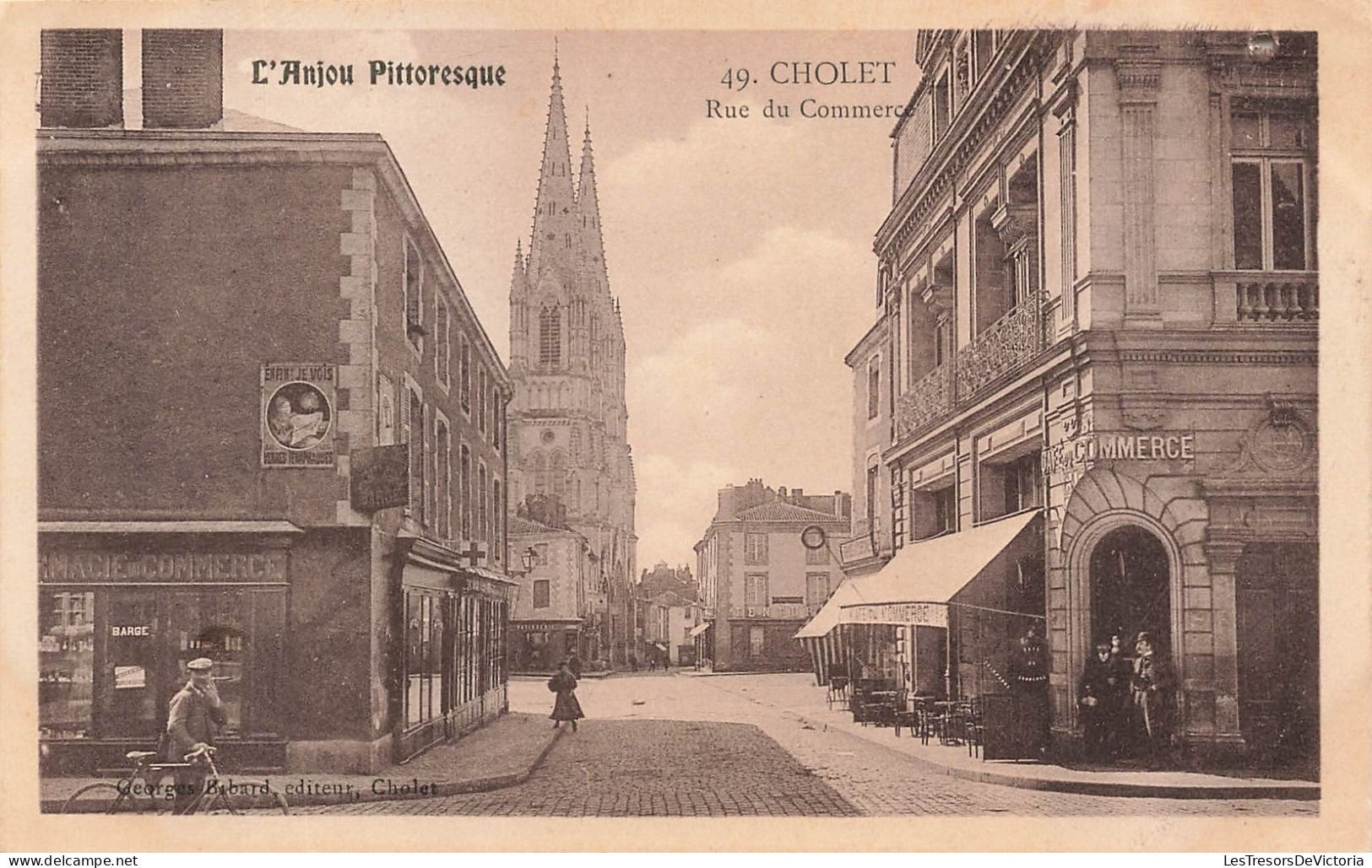 FRANCE - Cholet - Rue Du Commerce - Carte Postale Ancienne - Cholet