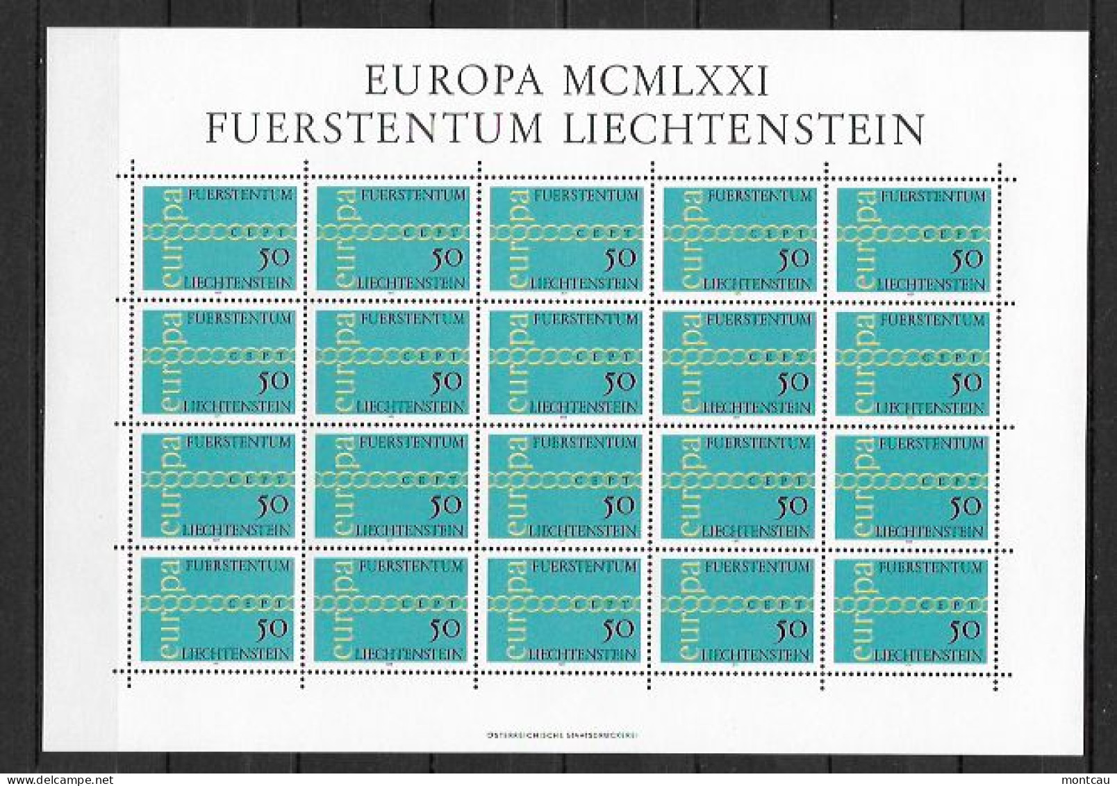 Liechtenstein 1971.  Europa Mi 545  (**) - 1971