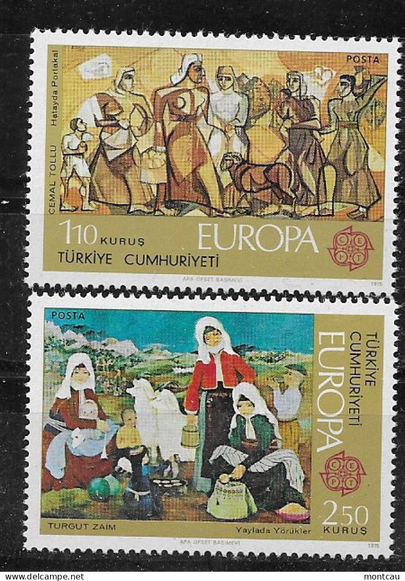 Turquia 1975.  Europa Mi 2355-56  (**) - 1975